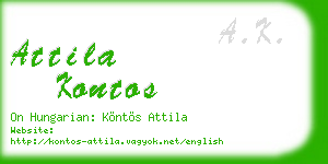 attila kontos business card